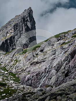 Majestic rocky mountains of the High Tatras