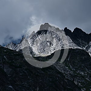 Majestic rocky mountains of the High Tatras