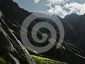 Majestic rocky mountains of the High Tatras