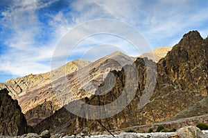 Majestic rocky mountains of Ladakh