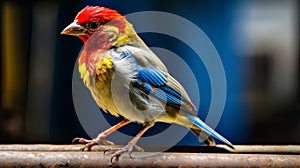 Majestic Romanticism: Focus Stacked Photograph Of A Colorful Canary