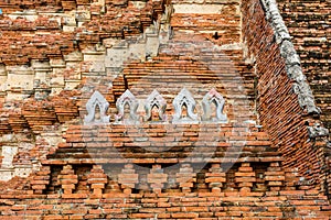 Majestic ruins of 1629 Wat Chai Watthanaram built by King Prasat Tong with its principal Prang (center) representing Mount