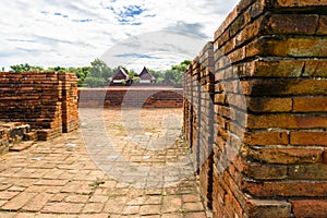 Majestic ruins of 1629 Wat Chai Watthanaram built by King Prasat Tong with its principal Prang (center) representing Mount