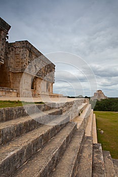 Majestic ruins Maya city in Uxmal,Mexico