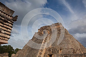 Majestic ruins Maya city in Uxmal,Mexico