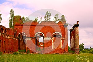 Majestic Ruins of stables and headquarters of hussars