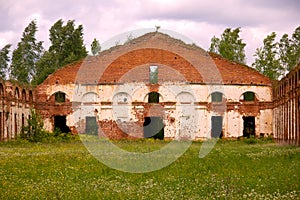 Majestic Ruins of stables and headquarters of hussars