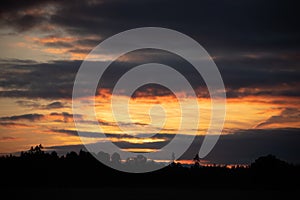 Majestic Rural Summer Landscape Awakens at Sunrise in Northern Europe