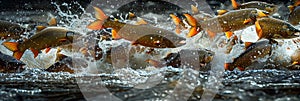 Majestic salmon run thousands of fish leaping upstream in breathtaking natural display