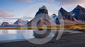 Majestic Sand Dunes of Stokksnes, Southeastern Iceland.