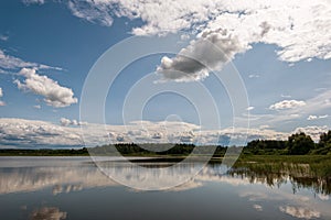 Majestic silence over the monastery lake.