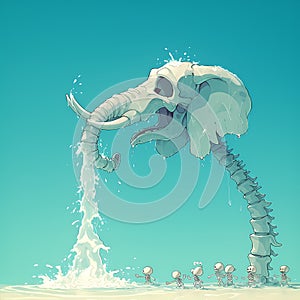 Majestic Skeleton Elephant, A Dazzling Sight!