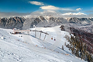 Majestic ski resort in Prahova valley, Carpathians, Azuga, Romania, Europe