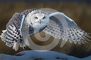 Majestic Snowy Owl Picture set. taking flight, prey in the snow, spreading its wings and more.