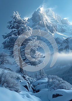 Majestic Solitude: A Zoomed Out View of Niflheim\'s Icy Wonderlan