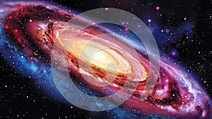 Majestic Spiral Galaxy Radiating in the Vastness of Space