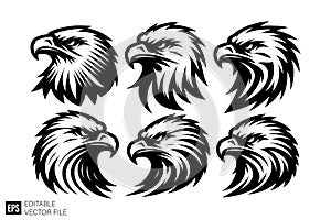 Majestic Stylized Eagle Head Logos Collection