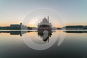 Majestic Sunrise at Putra Mosque, Putrajaya Malaysia during part