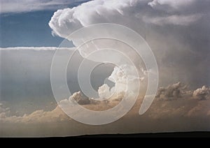 Majestic supercell thunderstorm over the Great Plains