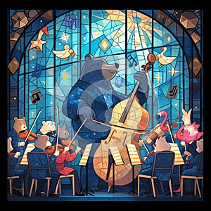 Majestic Symphony Orchestra with Animal Musicians