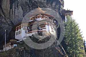 Majestic Tiger`s Nest Monastery in Mountainous Bhutan