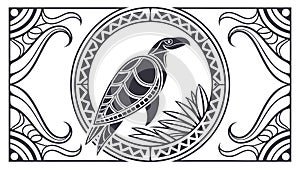 Majestic Tribal Eagle Vector Illustration, vector design Generative AI
