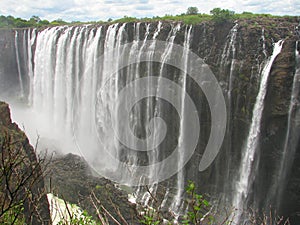 Majestic Victoria Falls on Zambezi River