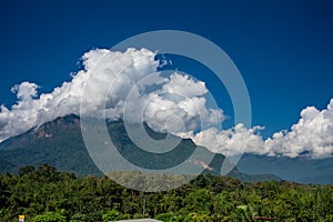 Majestic view of Doi Luang Chiang Dao in northern Thailand, the third highest mountain in Thailand