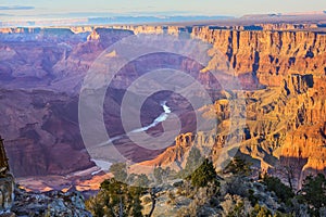 Majestic Vista of the Grand Canyon at Dusk