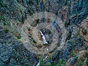 Majestic Waterfall in Canyon in Eureka, Colorado