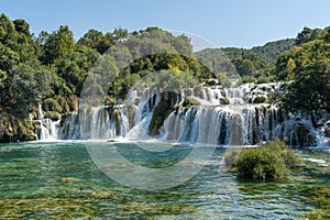 Majestic Waterfalls in Krka National Park, Croatia