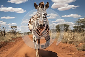 Majestic zebra. Capturing the thrilling beauty on a breathtaking safari adventure