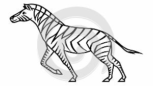 Majestic zebra illustration with distinct stripes, embodying wild beauty, vector design Generative AI photo