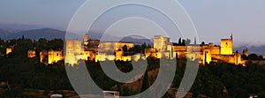 Majesty of the Alhambra by night, Granada