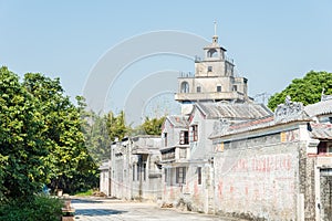 Majianlong Village Cluster in Kaiping, Guangdong, China. It is part of UNESCO World Heritage Site - Kaiping Diaolou and Villages.