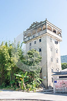 Majianlong Village Cluster in Kaiping, Guangdong, China. It is part of UNESCO World Heritage Site - Kaiping Diaolou and Villages.