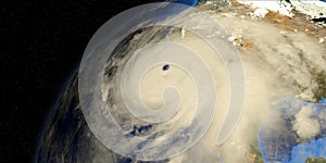 Major Hurricane Earth from Space 3d illustration. Elements of this image are furnished by NASA