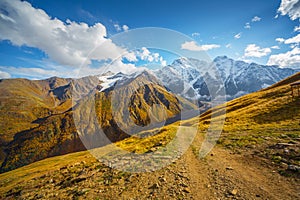 Major mountain range of the Caucasus Mountains. Russia