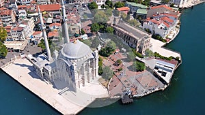 Mecidiye Cami - OrtakÃ¶y Mosque by the Bosphorus in istanbul, Turkey. photo
