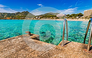 Majorca beach at the beautiful seaside of Canyamel