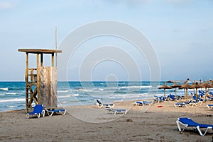 Majorca beach in the evening
