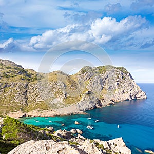 Majorca Cala Figuera beach of Formentor Mallorca photo