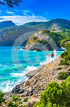 Majorca island, beautiful coast landscape of Camp de Mar