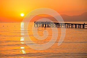 Majorca Muro beach sunrise Alcudia Bay Mallorca