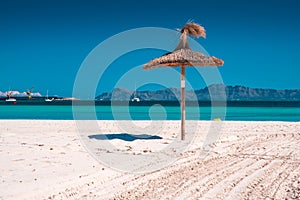 Majorca Platja de Muro beach in Alcudia bay in Mallorca Balearic islands of Spain