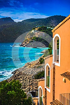 Majorca Spain, seaside landscape of Camp de Mar