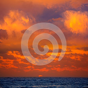 Majorca Sunset in Es Trenc beach in Campos photo