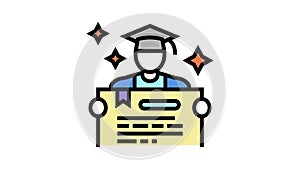 majors student color icon animation