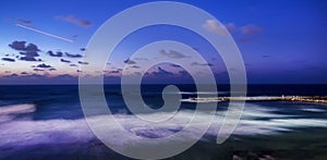 Majestic panorama of Mediterranean sea at Tel Aviv photo