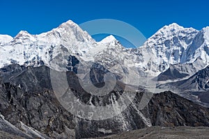 Makalu mountain peak in Everest region, Nepal